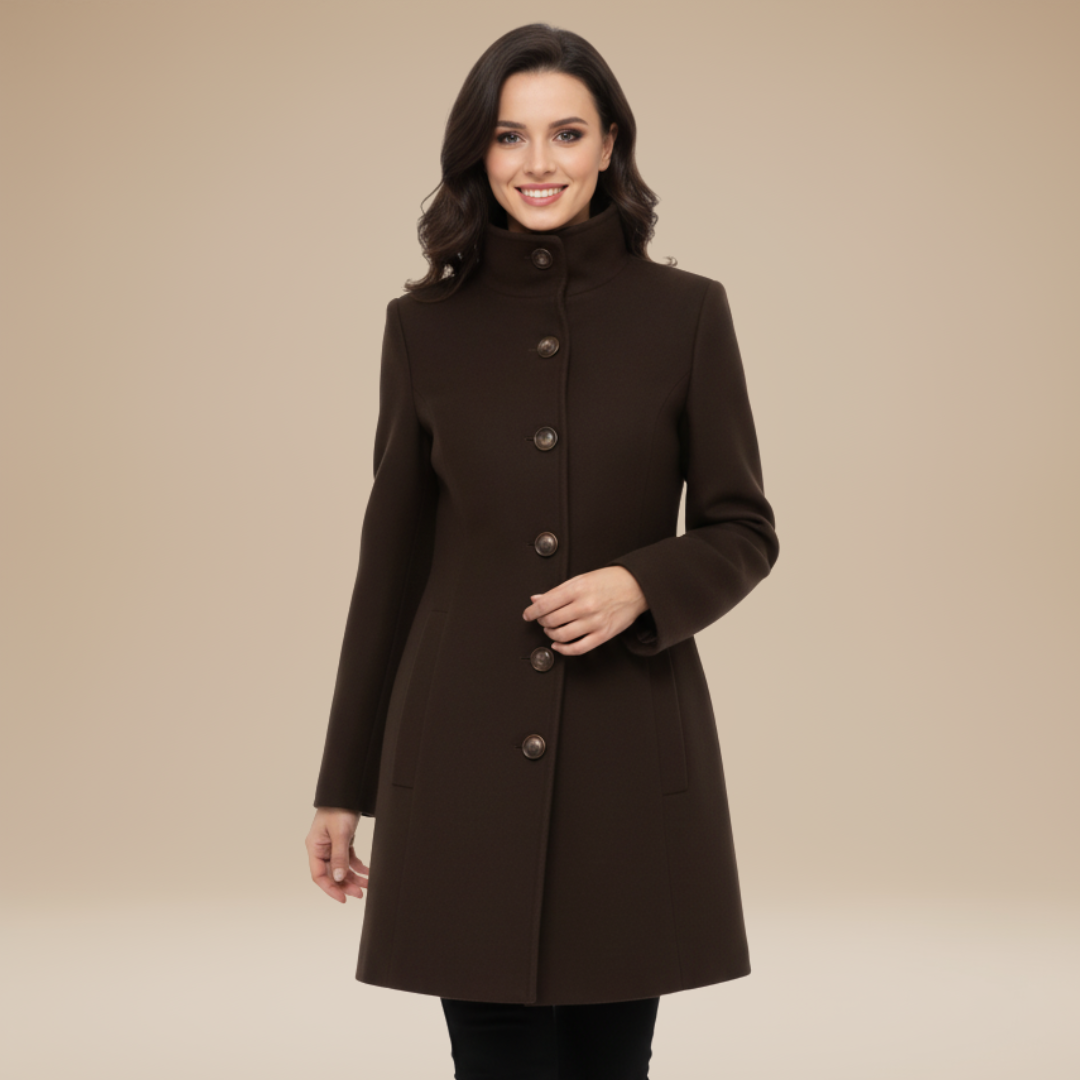 Nadia | Cappotto Donna Elegante con Collo Alto Strutturato