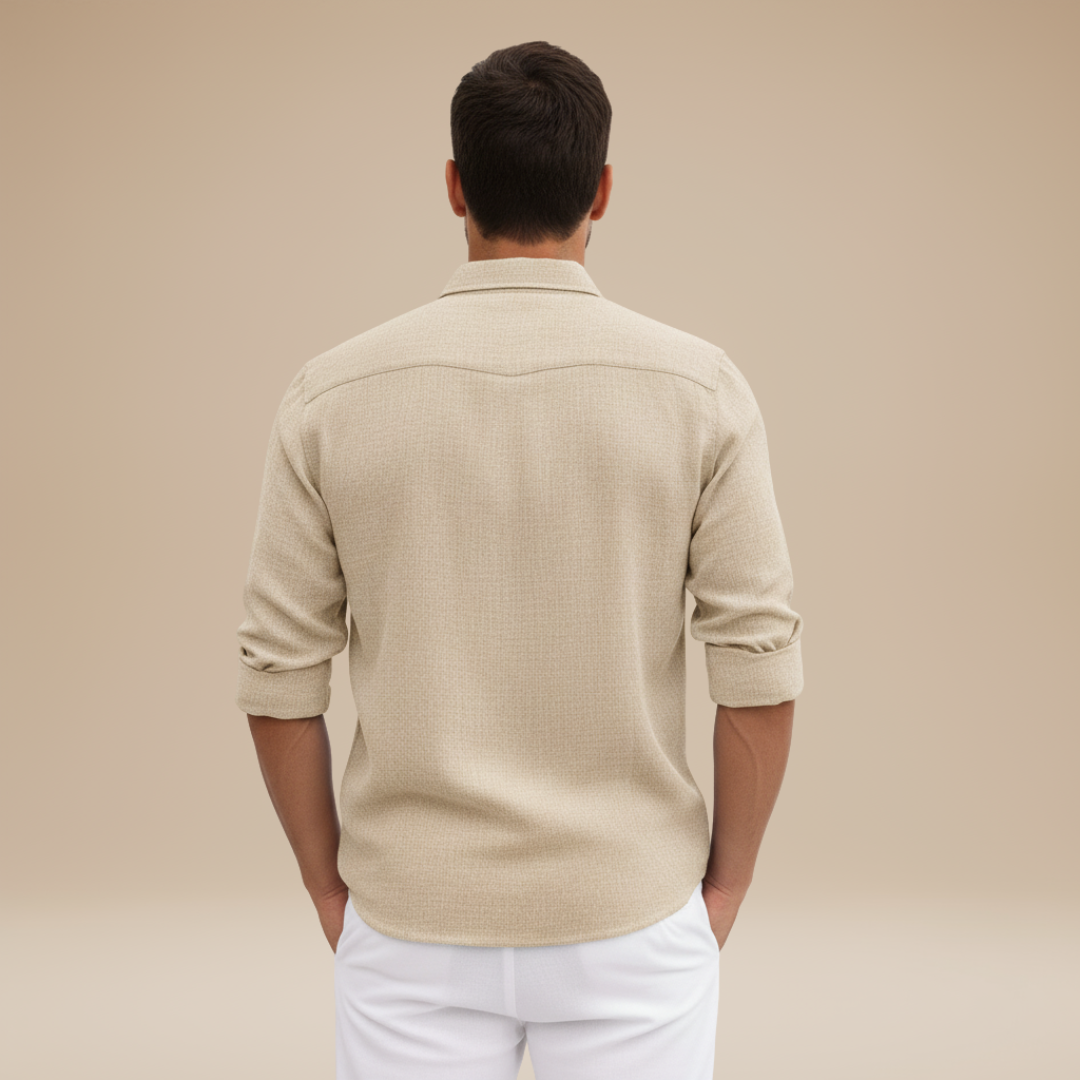 Alessio | Men's Linen-Effect Shirt