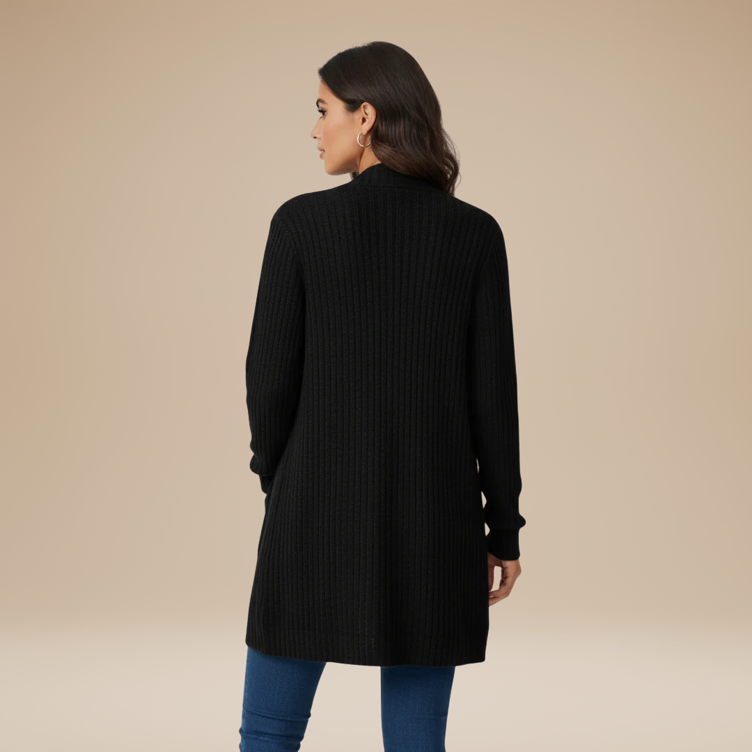 Cecilia | Cardigan Donna a Coste con Tasche