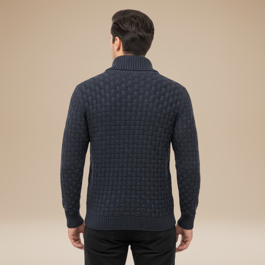 Federico | Shawl Collar Sweater with Buttons