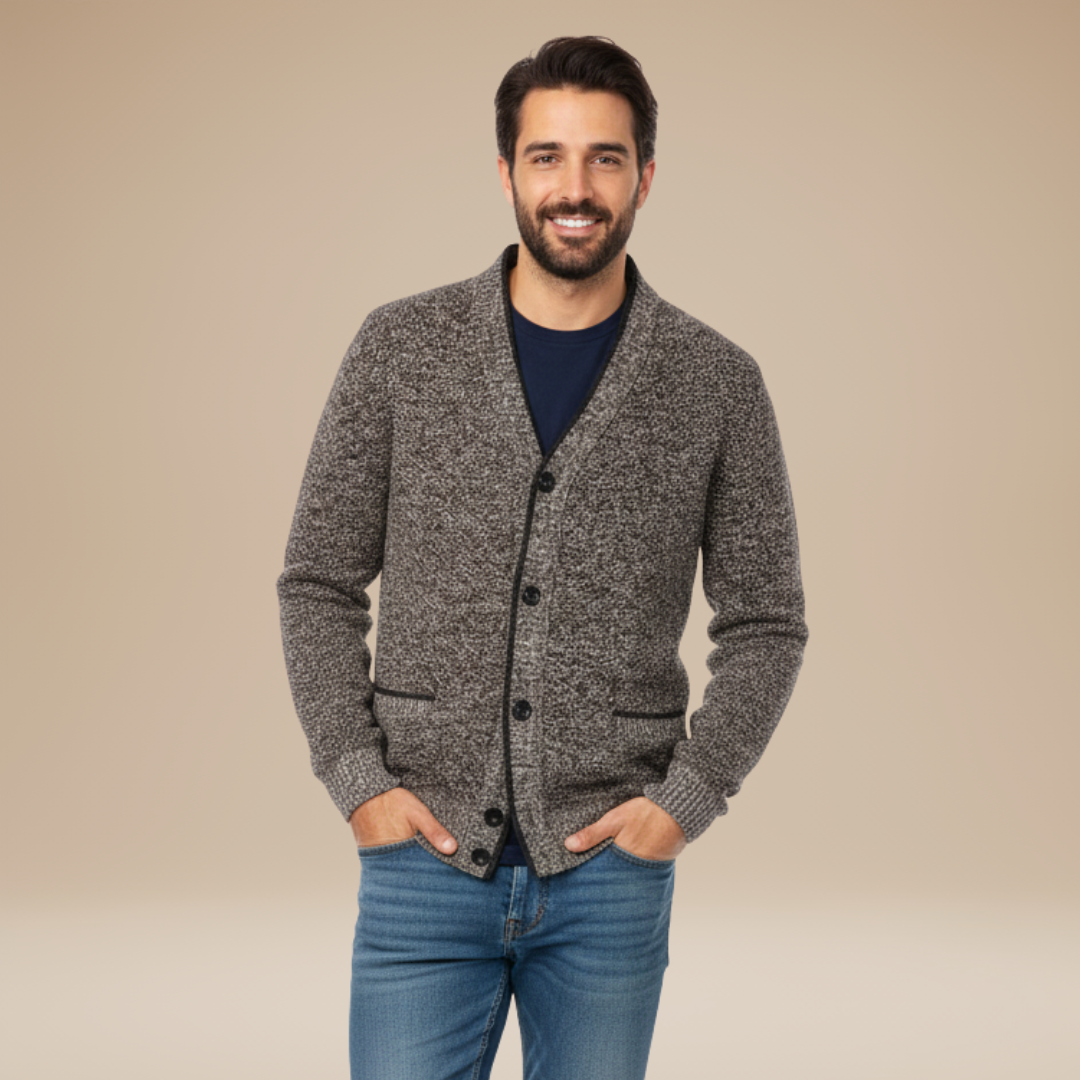 Achille | Cardigan Termico Uomo Morbido Caldo Classico