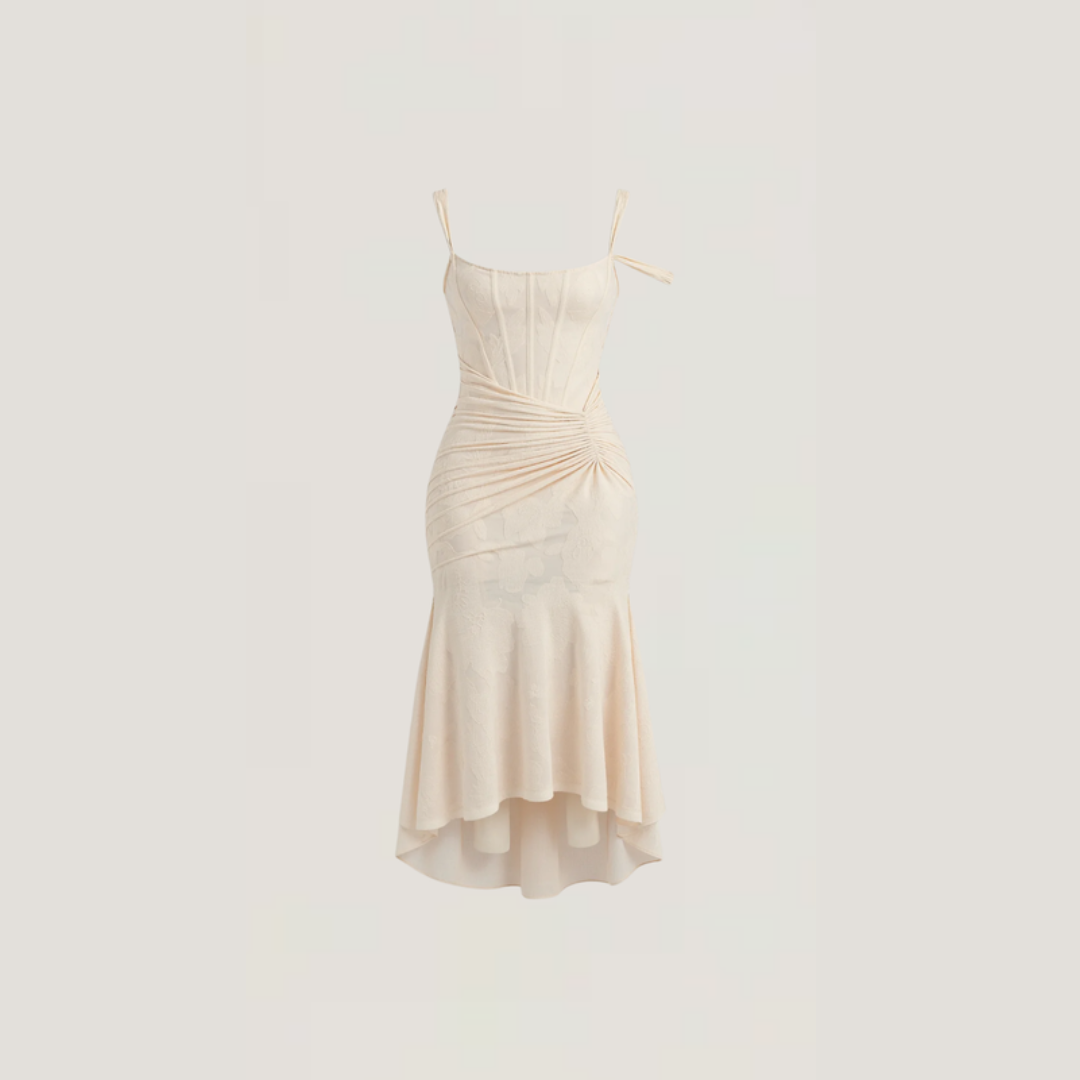 Isabella | Abito Lungo Asimmetrico con Corsetto