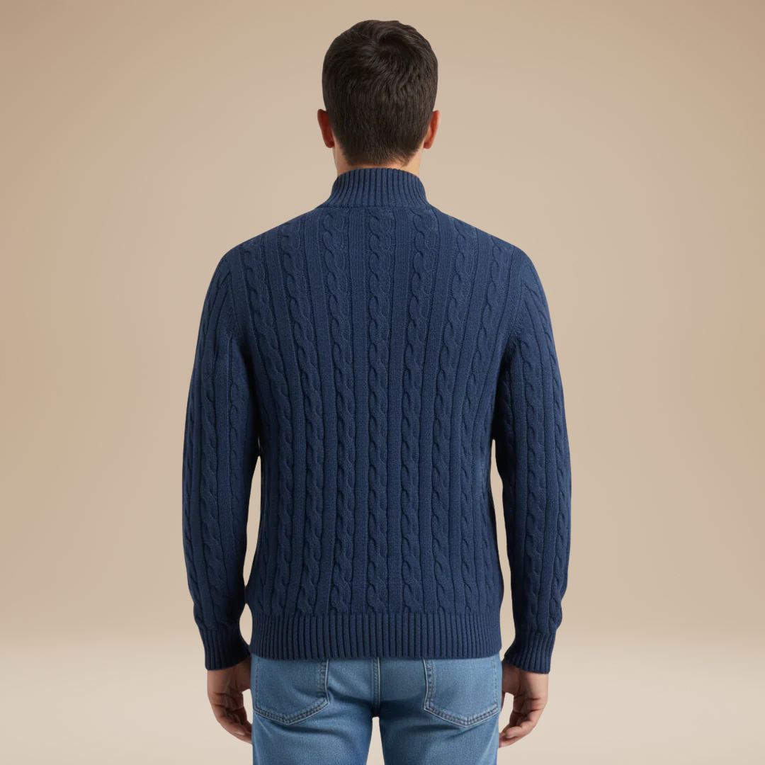 Lorenzo | Half-Zip Cable-Knit Sweater