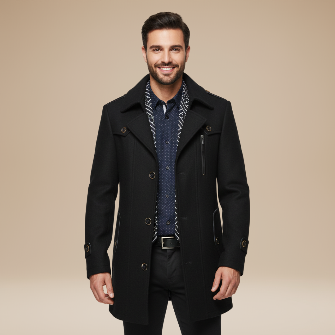 Cesare | Cappotto Uomo Elegante a Doppio Petto