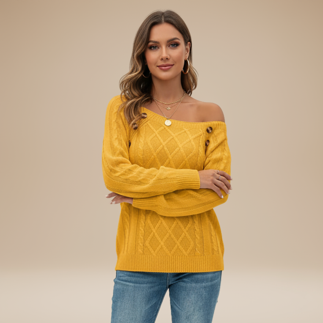 aaAngelina | Maglione a Treccia Donna Stile Chic Raffinato