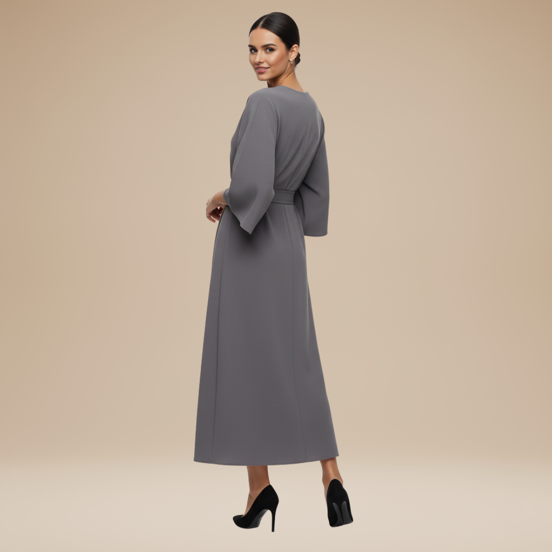 Nives | Abito Midi Elegante Donna con Maniche Ampie