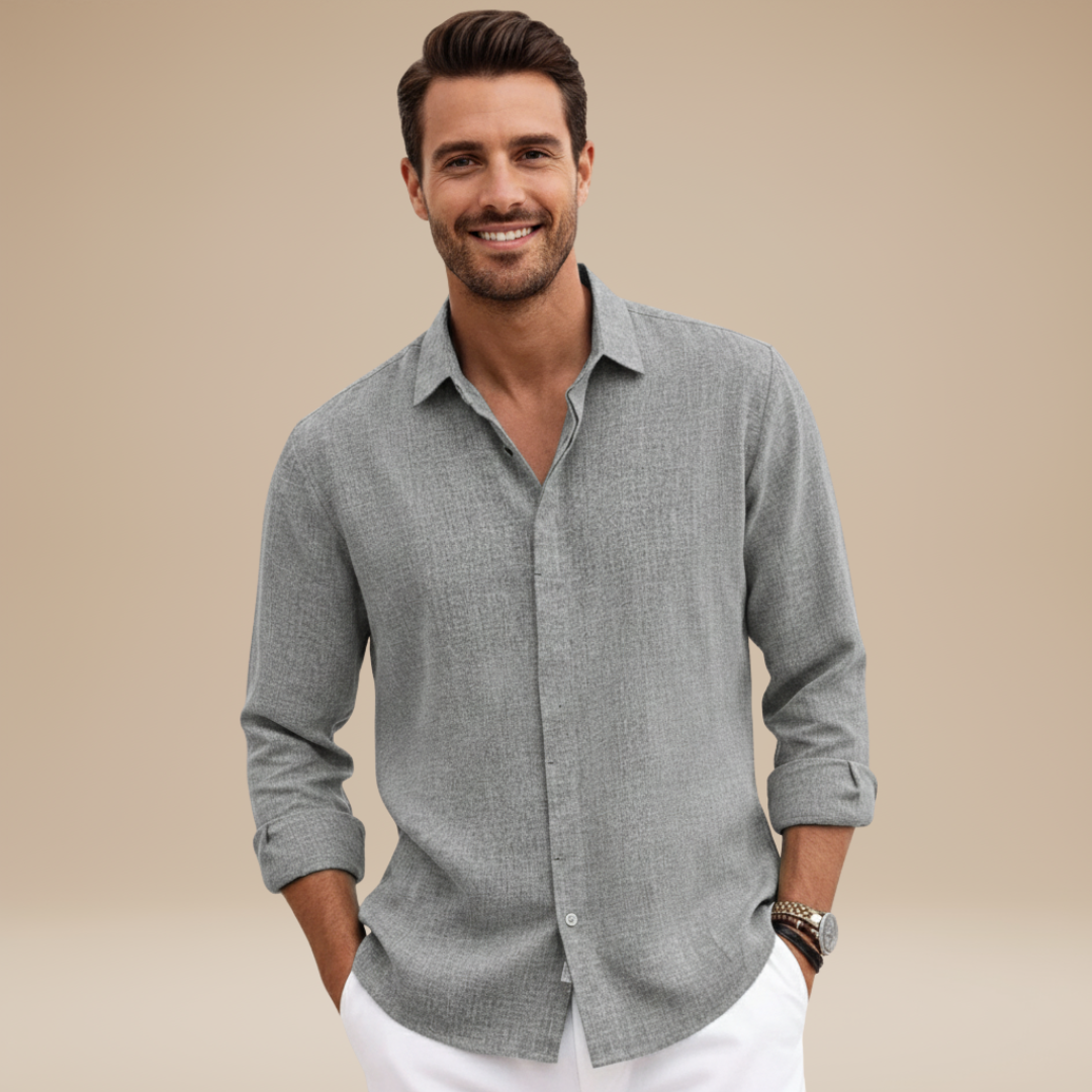 Alessio | Men's Linen-Effect Shirt