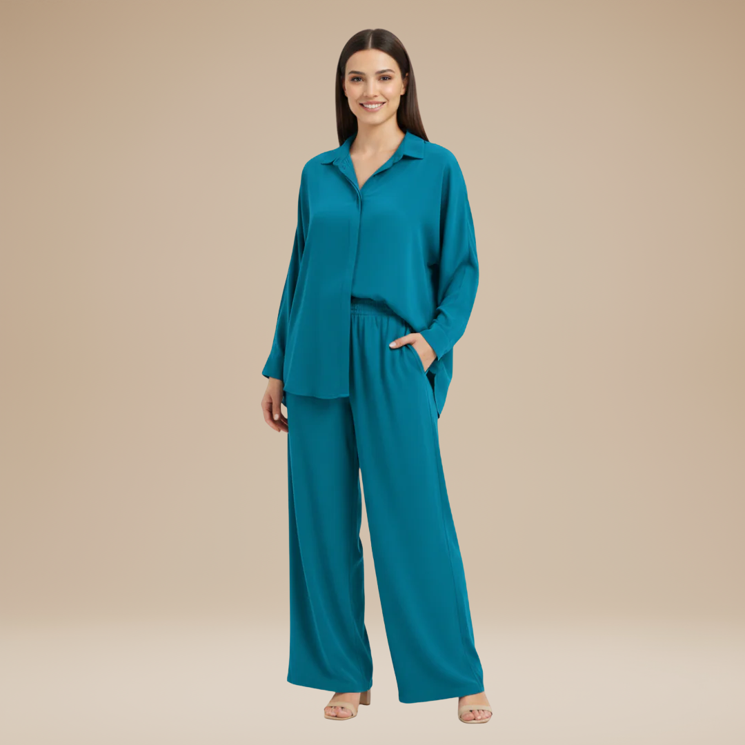 Sibilla | Completo Donna con Camicia e Pantaloni Larghi