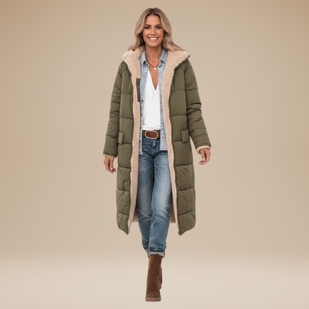 Elena | Cappotto Trapuntato Lungo da Donna