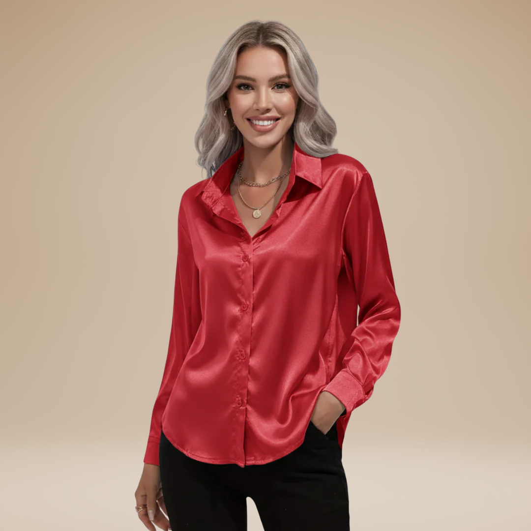 Clara | Camicia Donna Satinata Elegante Stile Chic