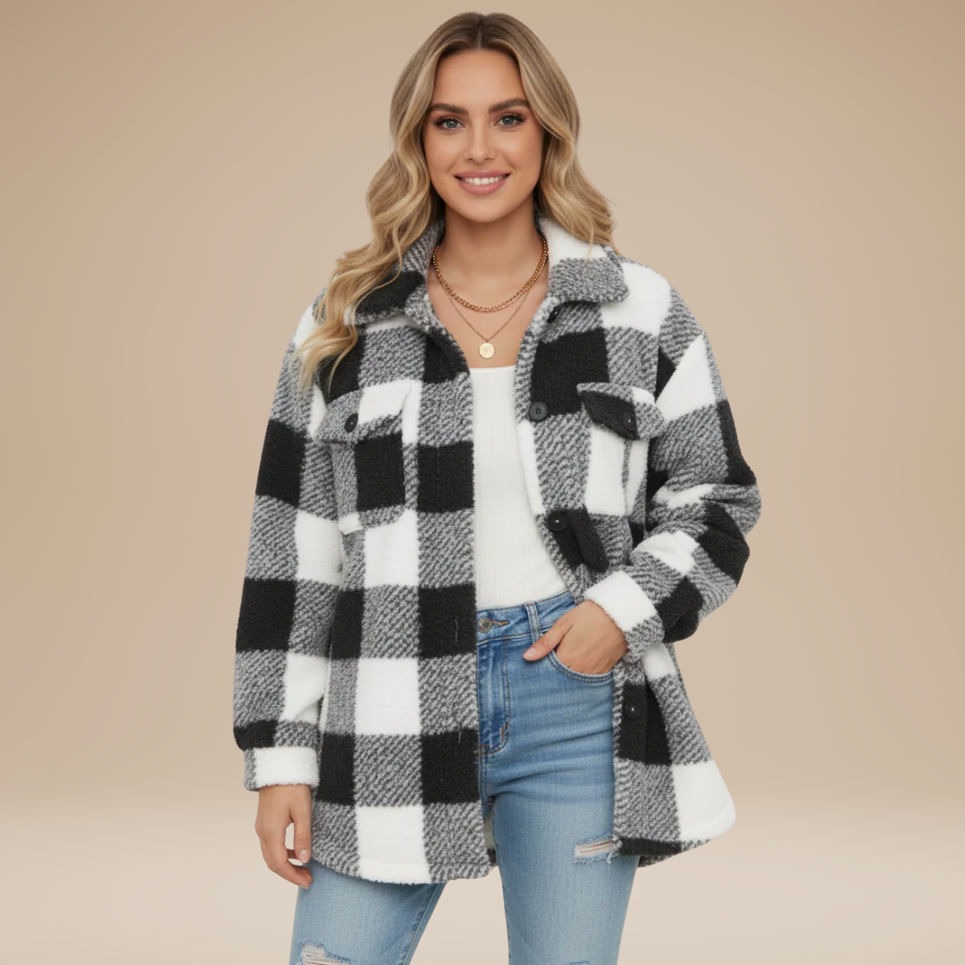 Giada | Giacca Camicia a Quadri Donna Casual Elegante