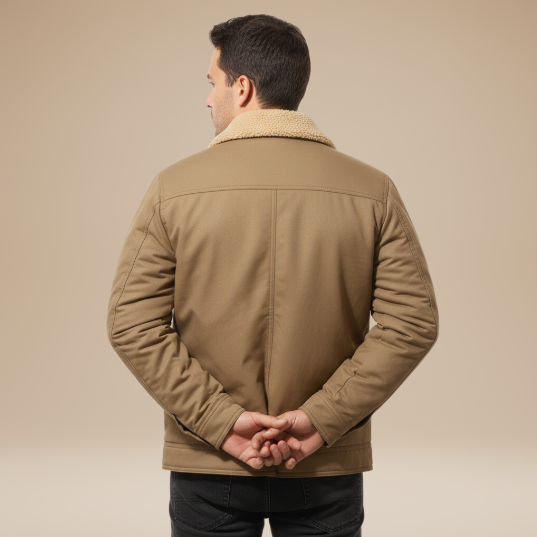 Emiliano | Giacca Uomo Foderata con Colletto in Pelliccia