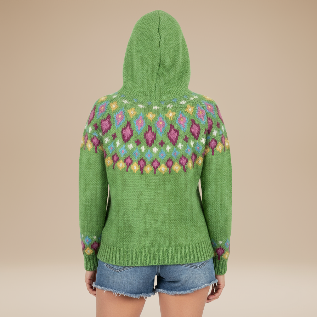 Giada | Jacquard Hooded Sweater