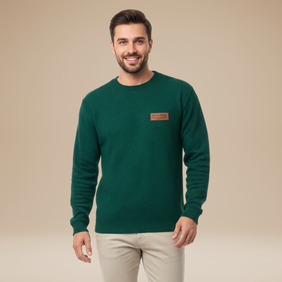 Umberto | Felpa Uomo con Motivo Geometrico Raffinato