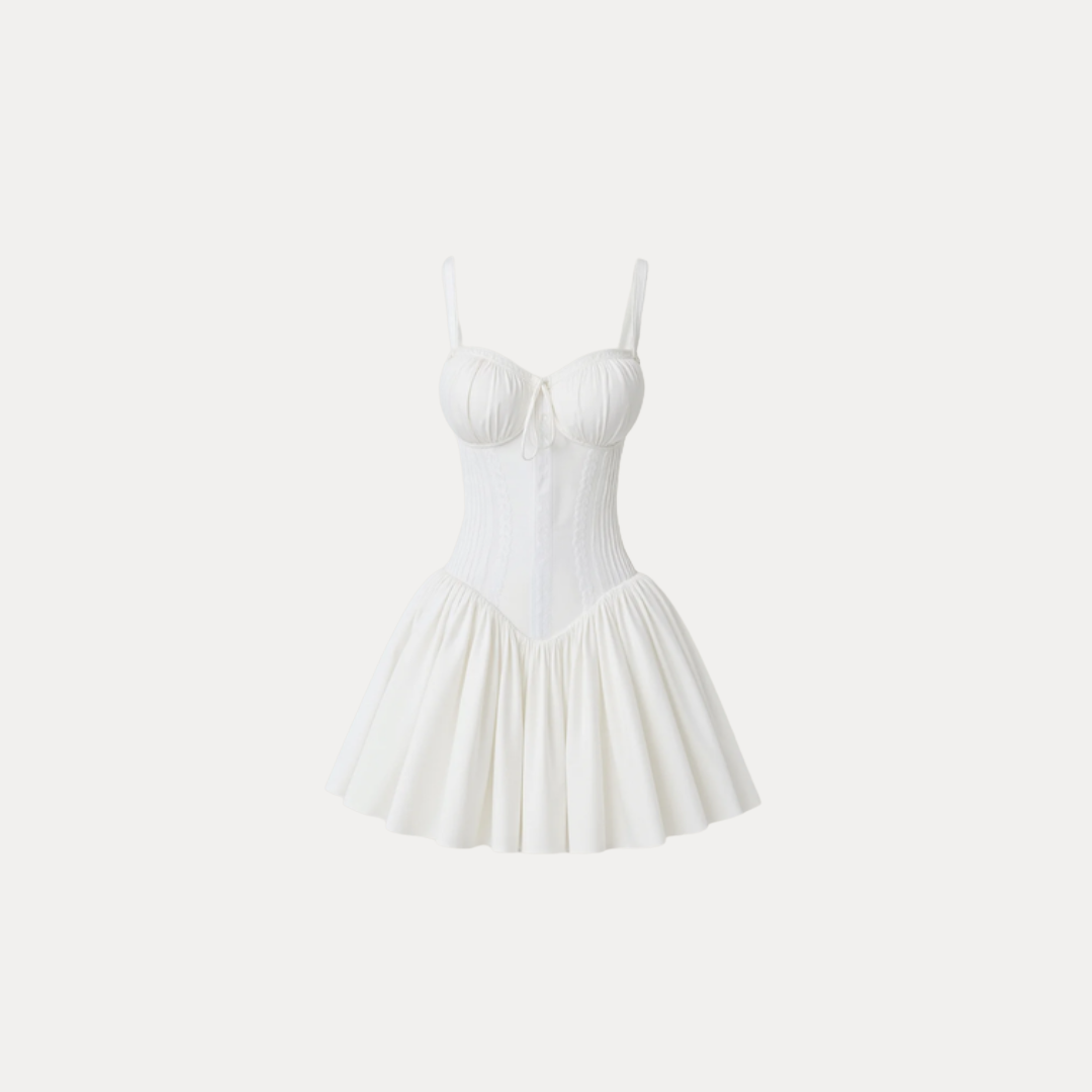 Ludovica | Abito Mini con Corsetto e Pizzo