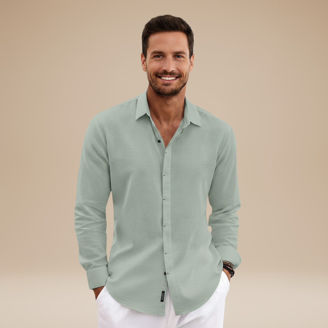 Alessio | Men's Linen-Effect Shirt