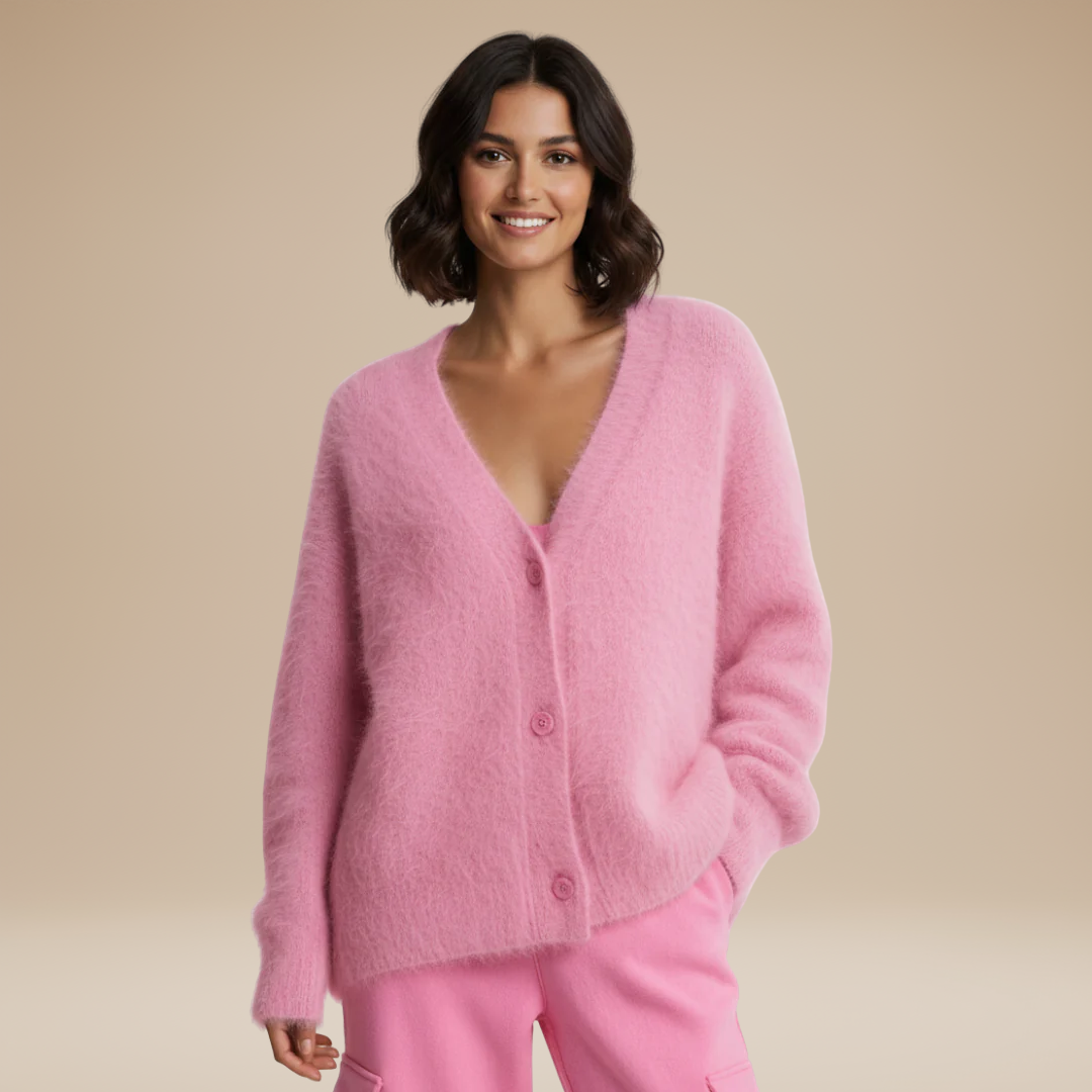 Mara | Cardigan Donna Morbido in Maglia Pelosa