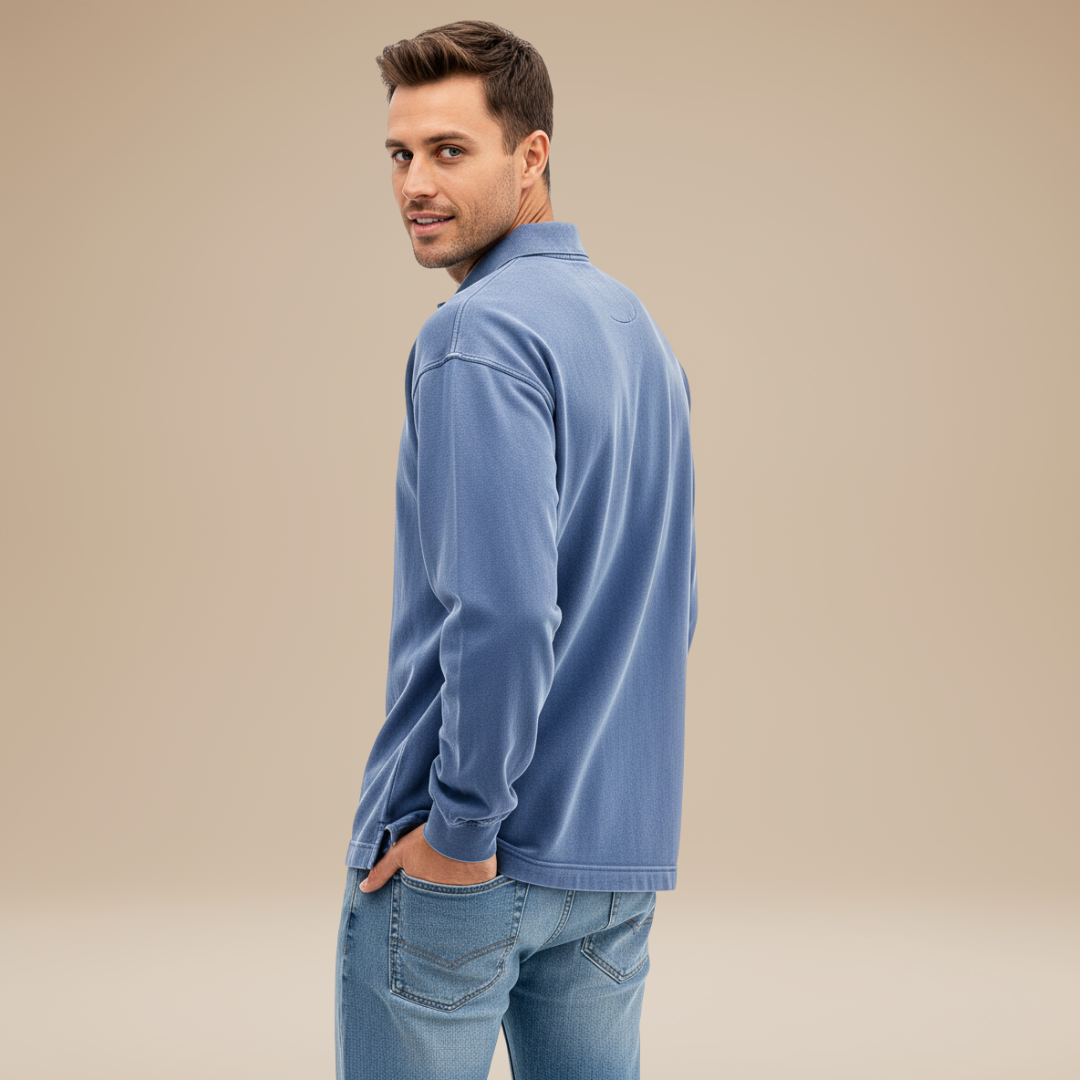 Jacopo | Polo Uomo a Maniche Lunghe dal Design Essenziale