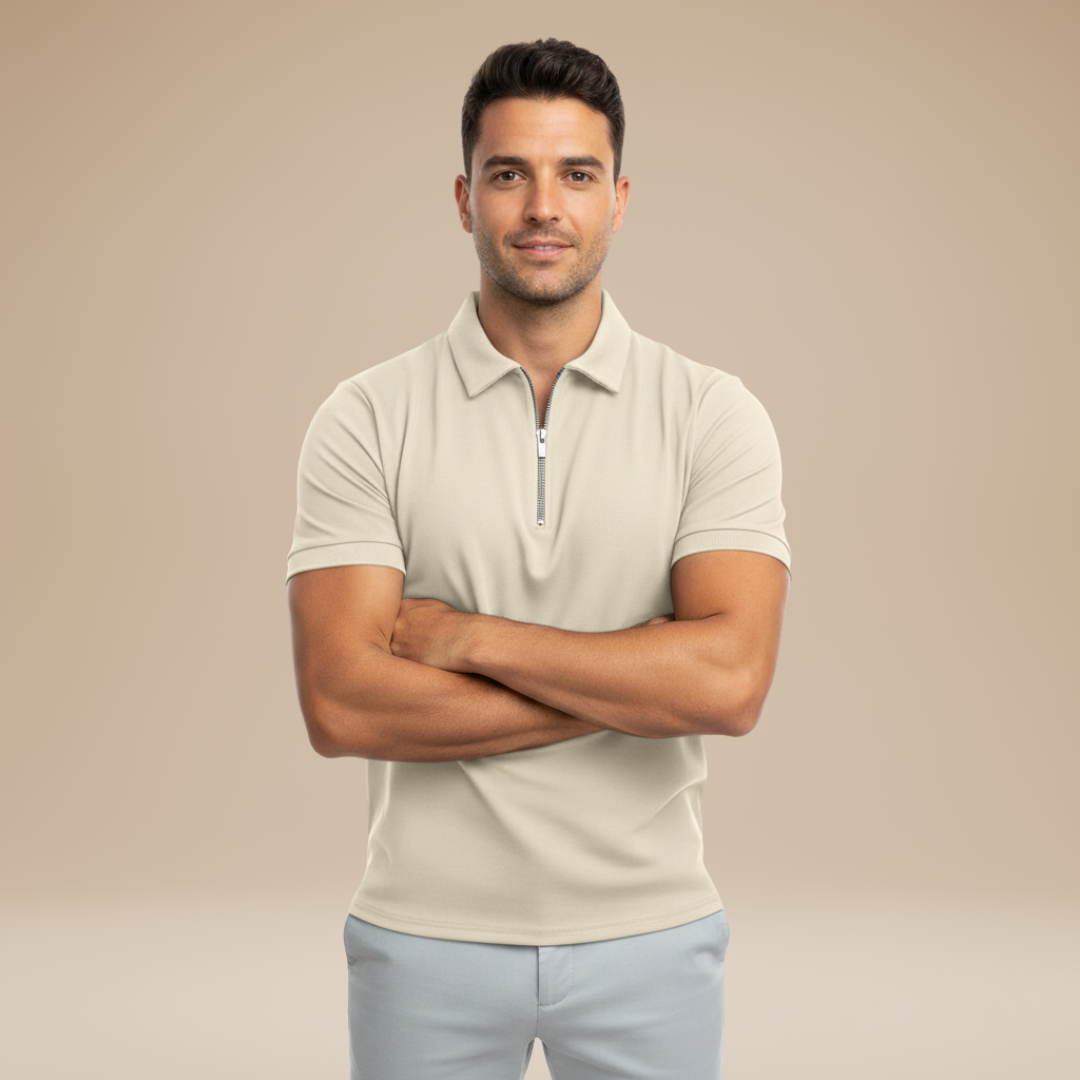 Aero | Polo Uomo con Mezza Zip Elegante