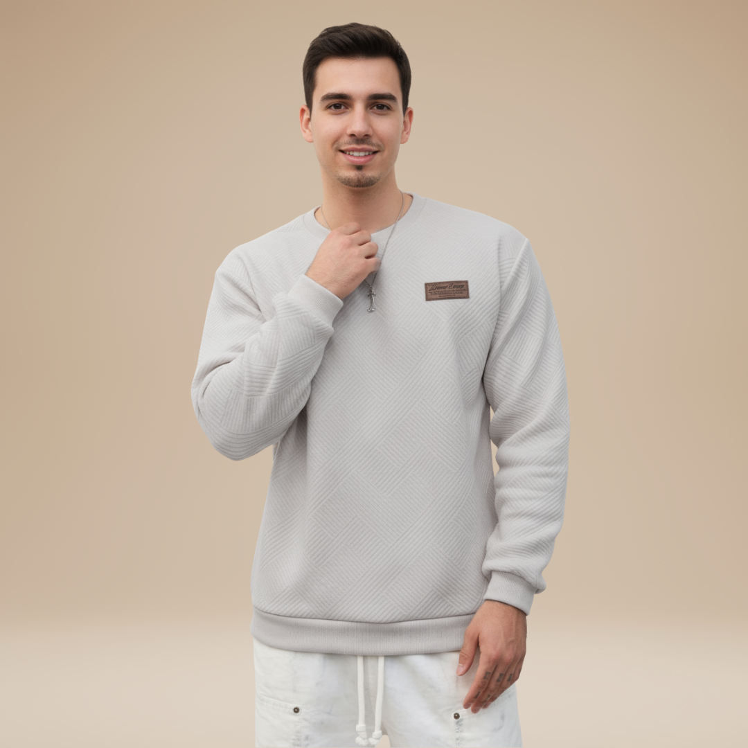 Umberto | Felpa Uomo con Motivo Geometrico Raffinato