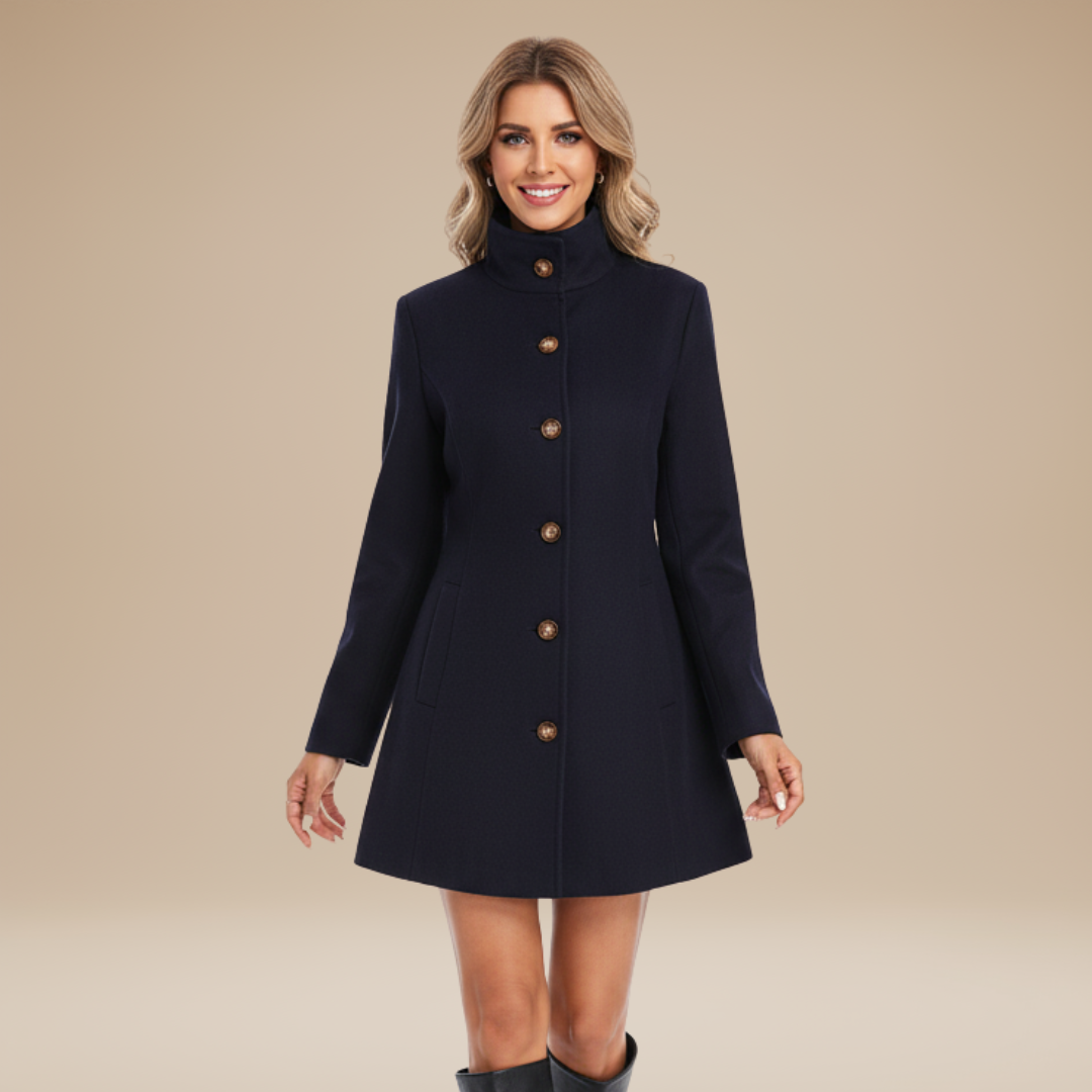 Salvina | Cappotto Donna Elegante Lunghezza Media