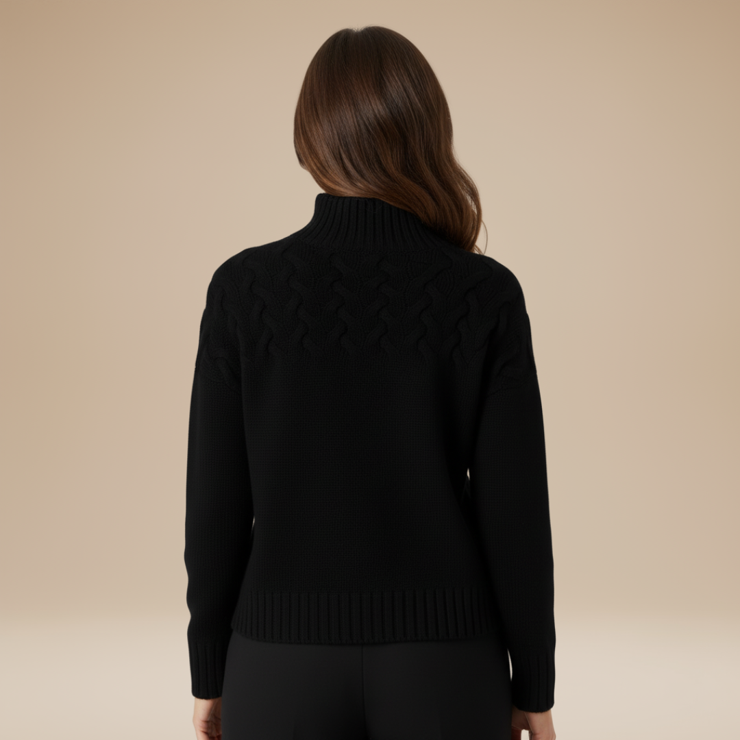Luciana | Braided Turtleneck Sweater