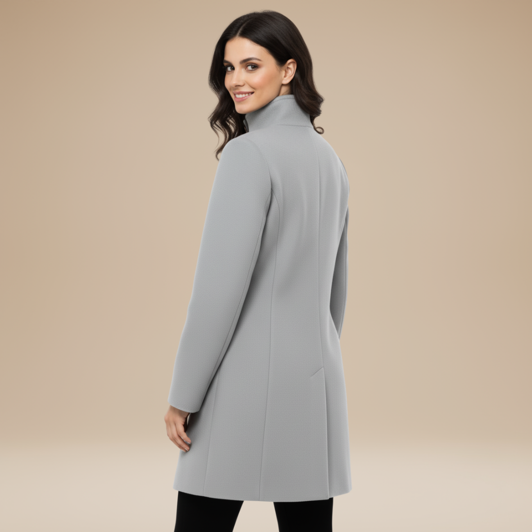 Nadia | Cappotto Donna Elegante con Collo Alto Strutturato
