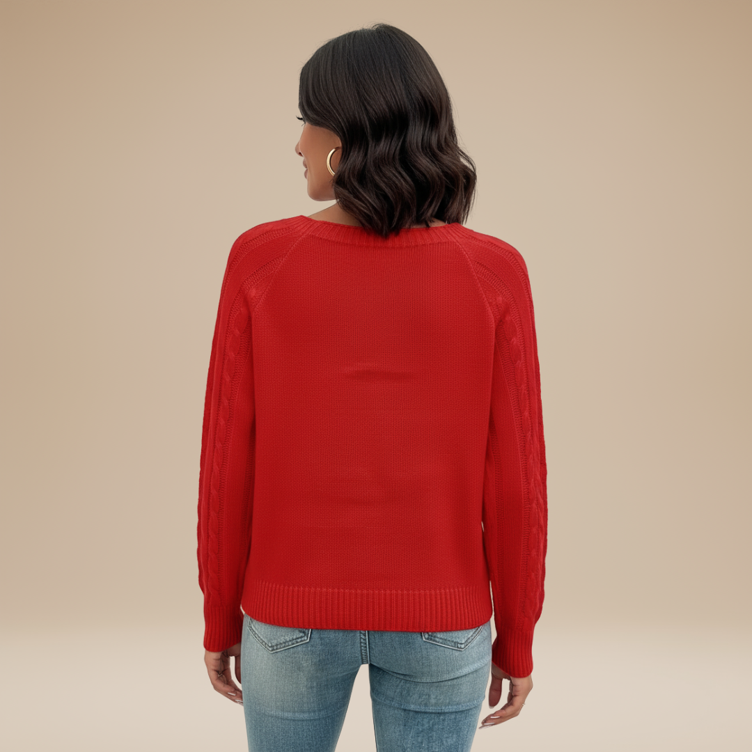 aaAngelina | Maglione a Treccia Donna Stile Chic Raffinato