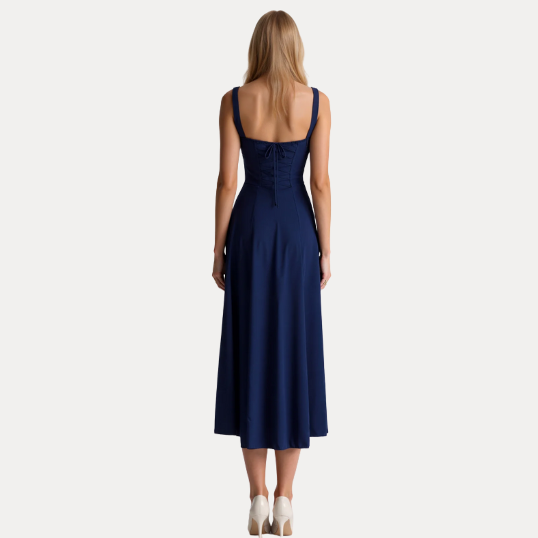 Lorenza | Abito Midi con Corpino Strutturato