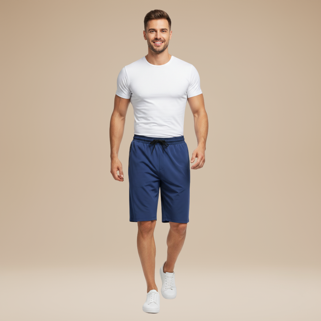 Luciano | Men's Sports Shorts with Zip Pockets