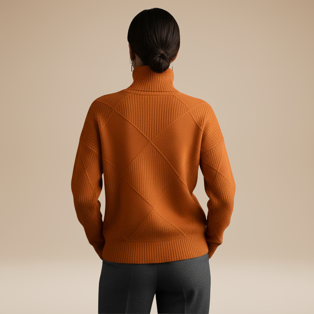 Beatrice | Turtleneck Sweater with Embossment