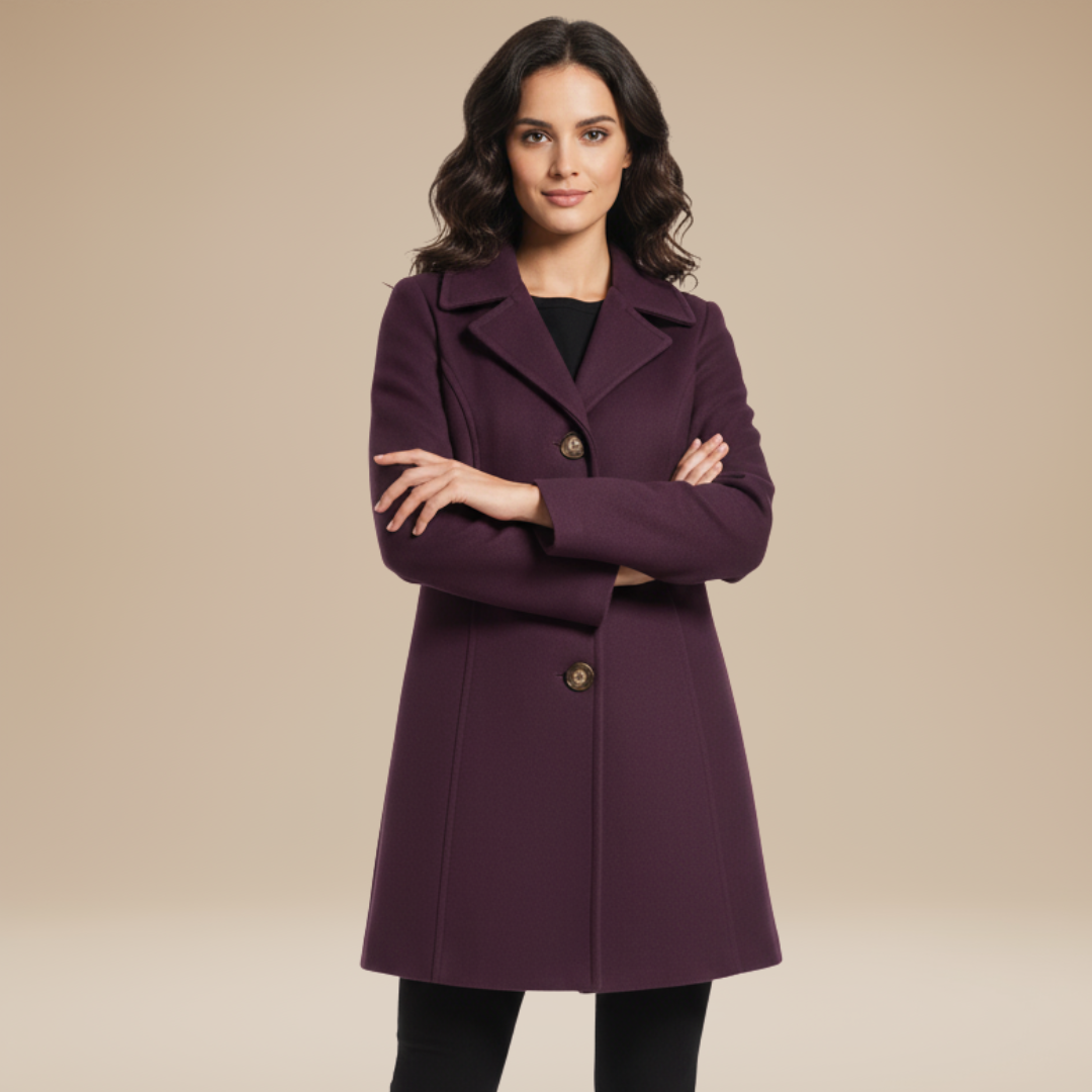 Nadia | Cappotto Donna Elegante con Collo Alto Strutturato