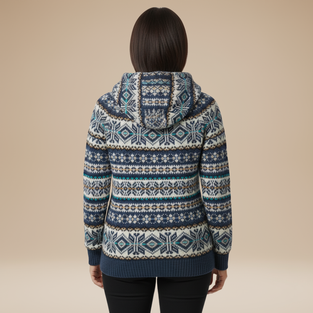 Giada | Jacquard Hooded Sweater