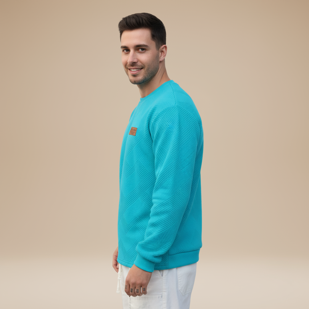 Umberto | Felpa Uomo con Motivo Geometrico Raffinato