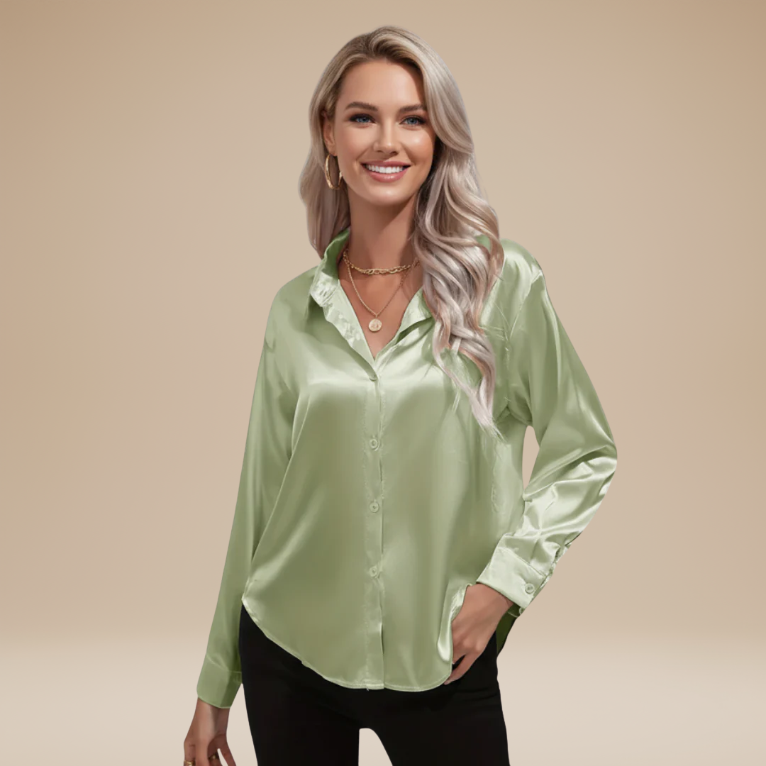 Clara | Camicia Donna Satinata Elegante Stile Chic