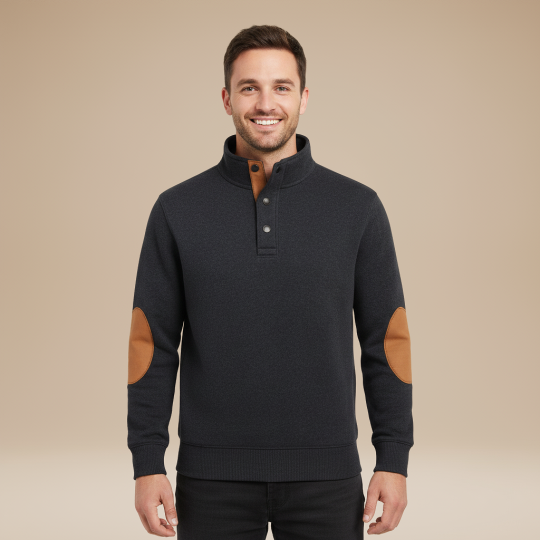 Matteo | Men's Sweater with Elbow Patches