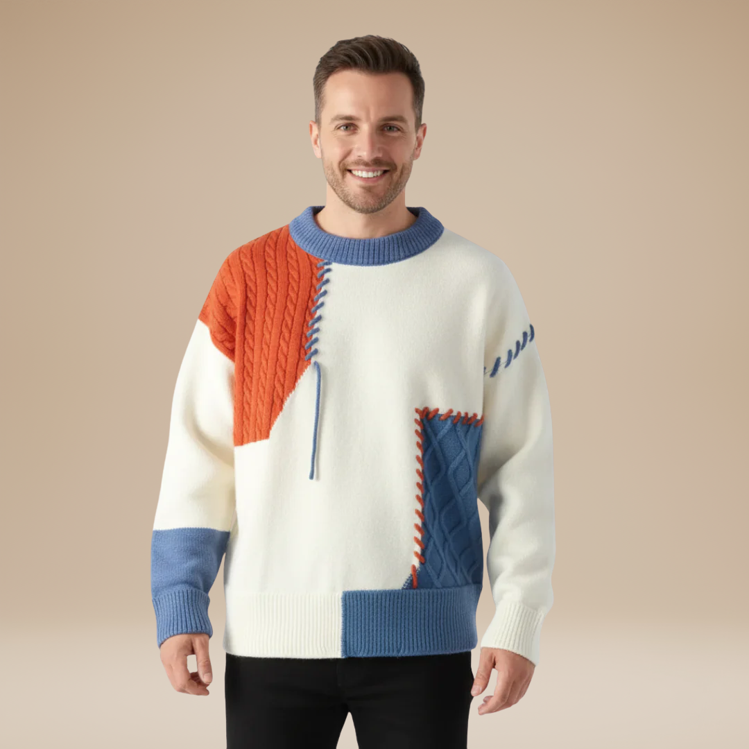 Marco | Patchwork Cable Sweater