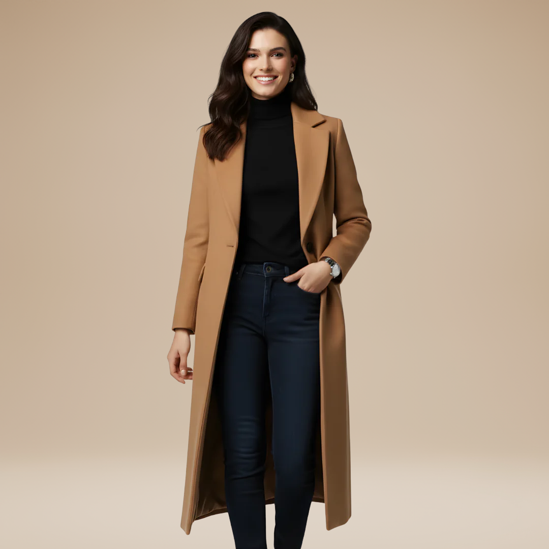 Adele | Women's Long Coat in Refined and Elegant Style