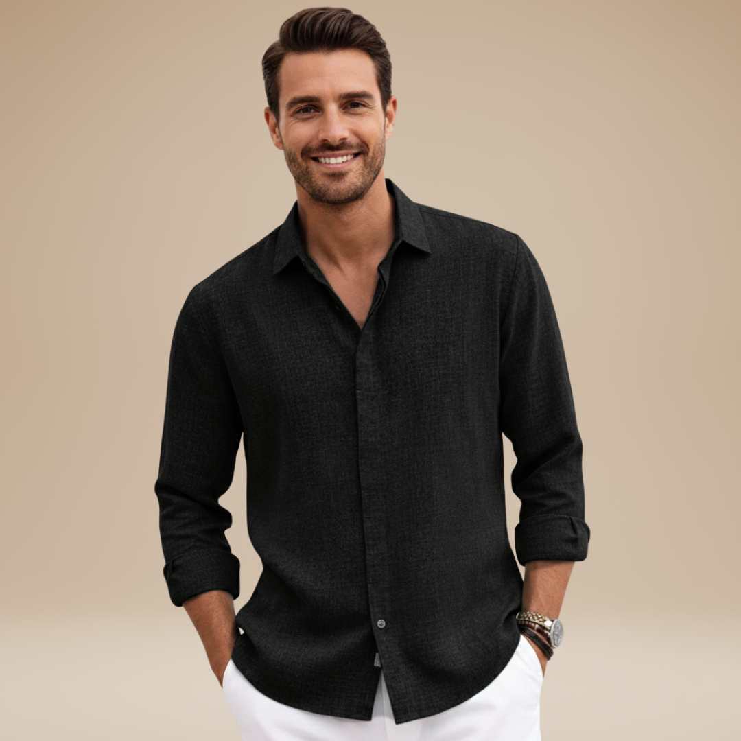 Alessio | Men's Linen-Effect Shirt