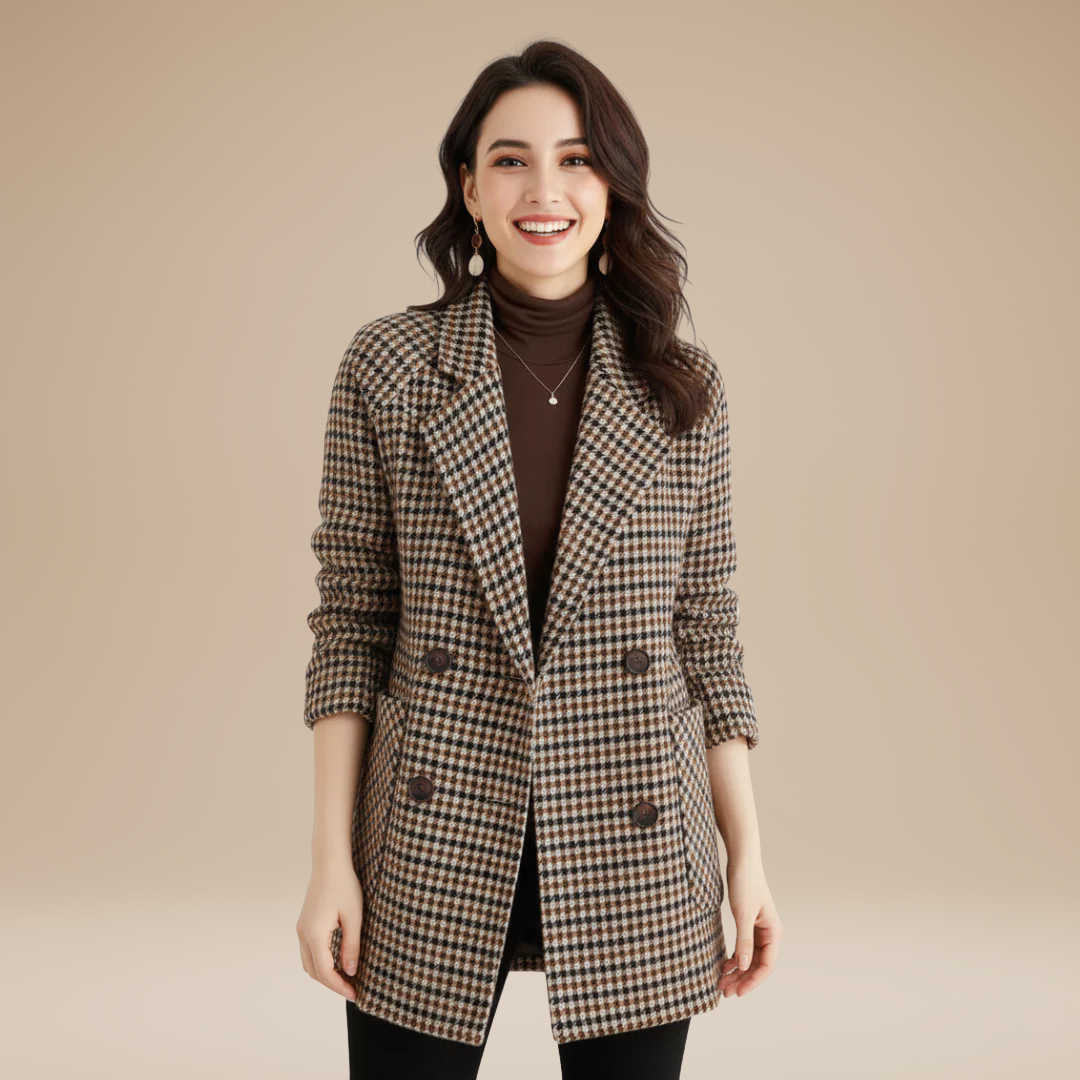 Livia | Women's Classic Houndstooth Coat