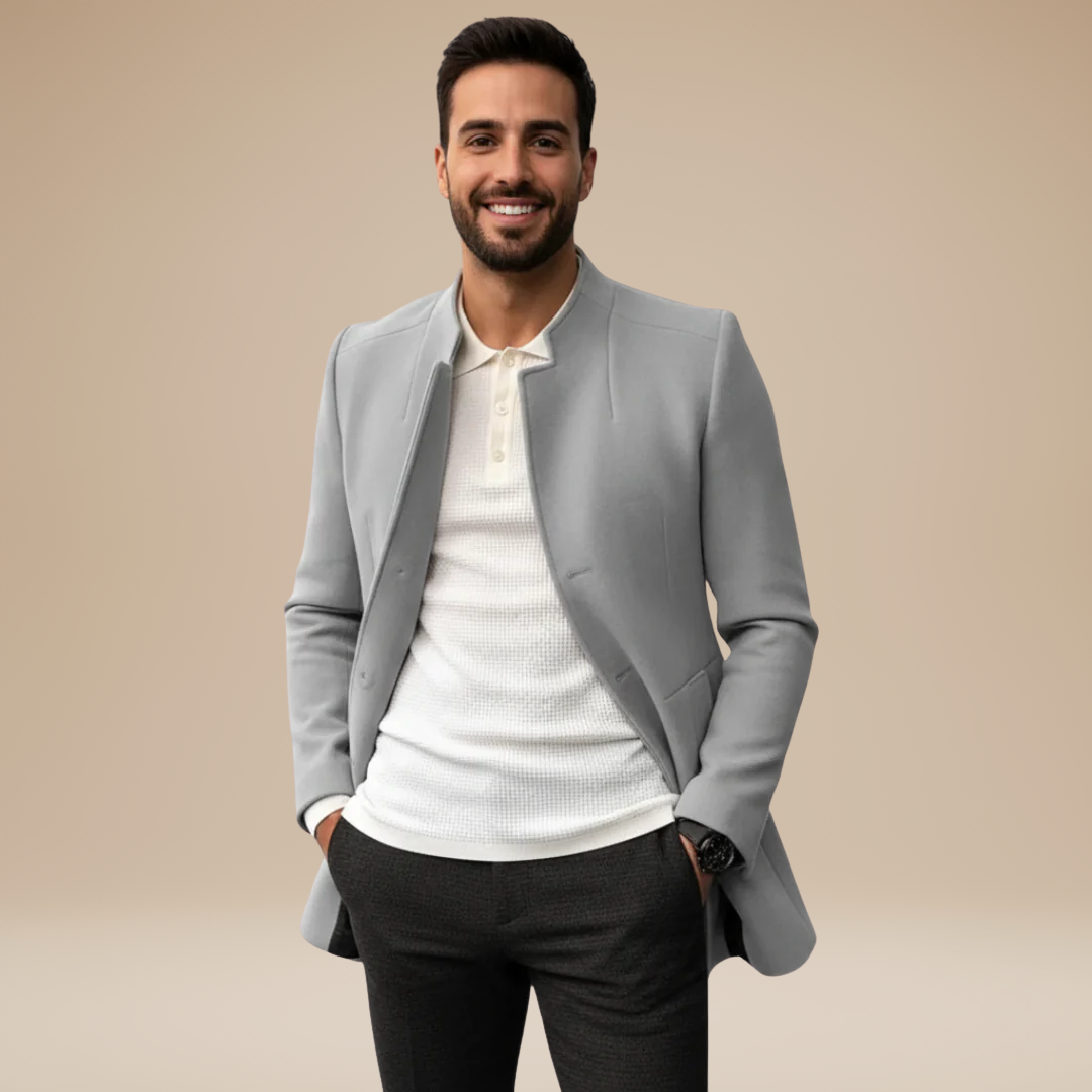 Giuseppe | Refined Men's Coat with Mandarin Collar