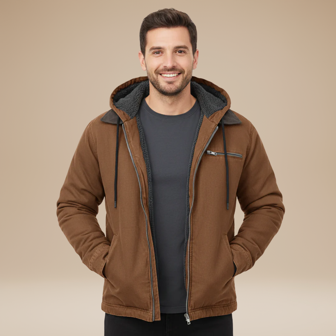 Antonio | Men's Fleece-Lined Hooded Jacket