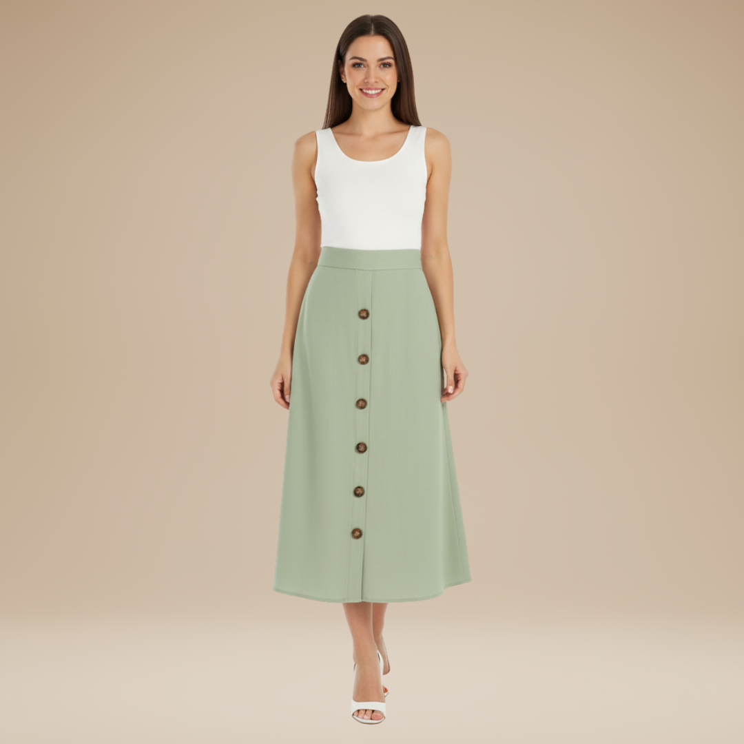 Palma | Gonna Midi con Bottoni