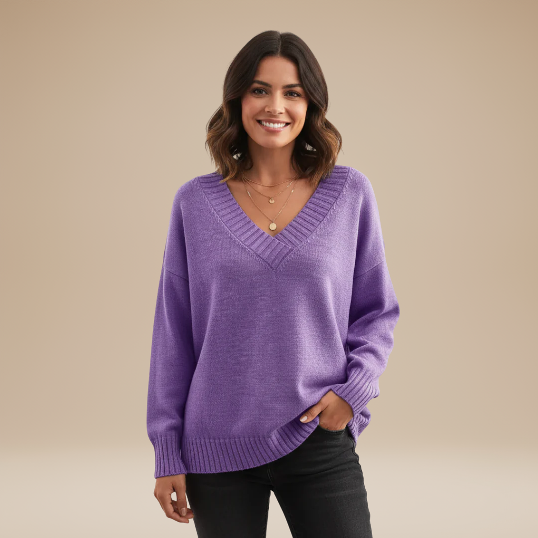 Sibilla | Maglione con Scollo a V Profondo