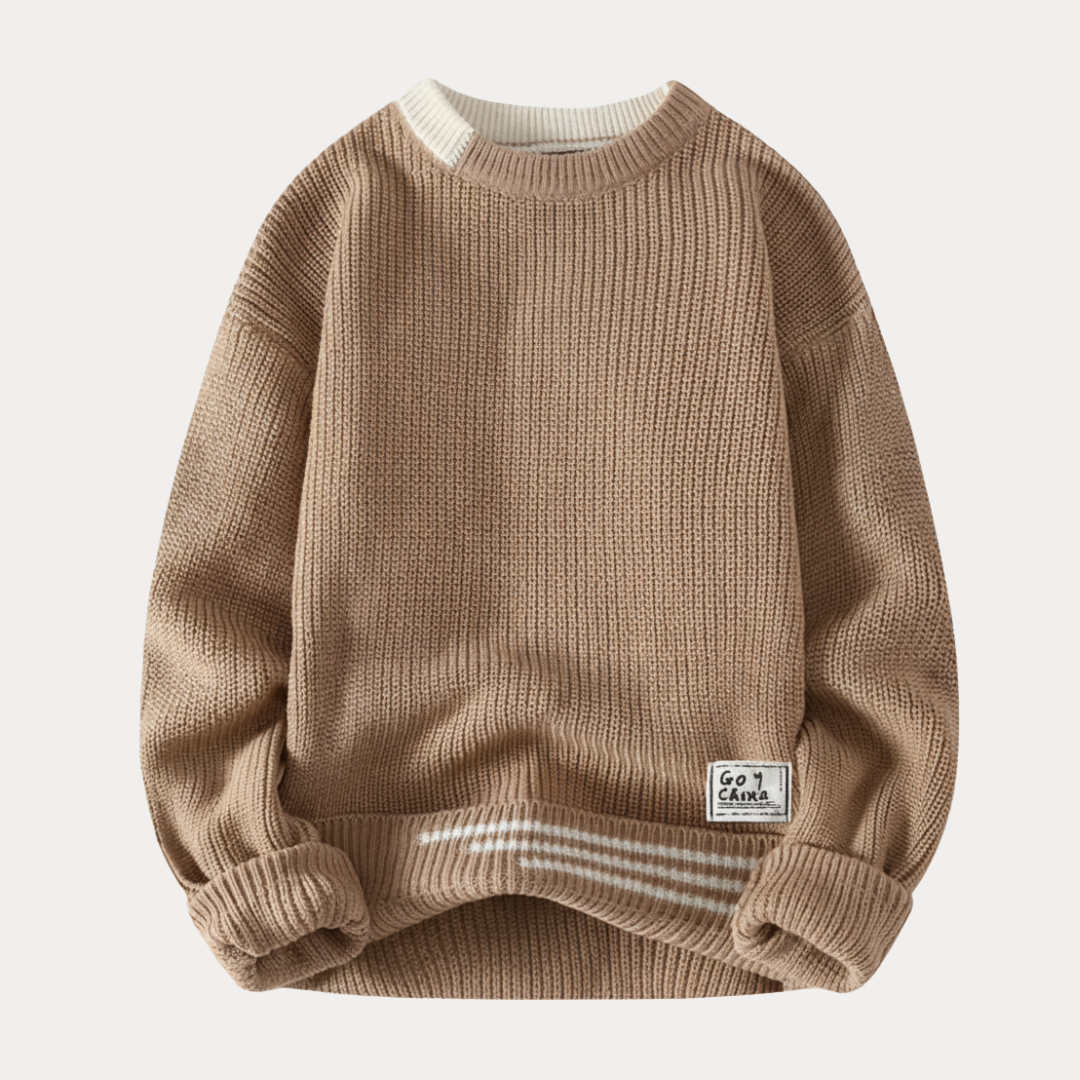 Terzo | Maglione Uomo con Dettagli a Contrasto