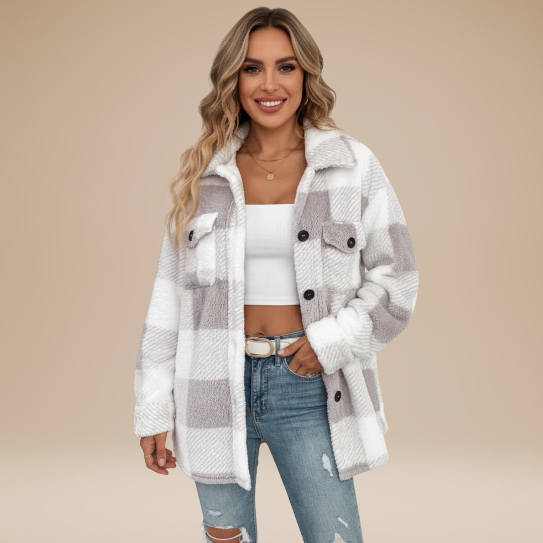 Giada | Giacca Camicia a Quadri Donna Casual Elegante