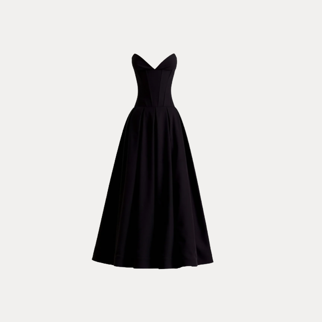 Rebecca | Abito Midi con Corsetto e Gonna a Ruota
