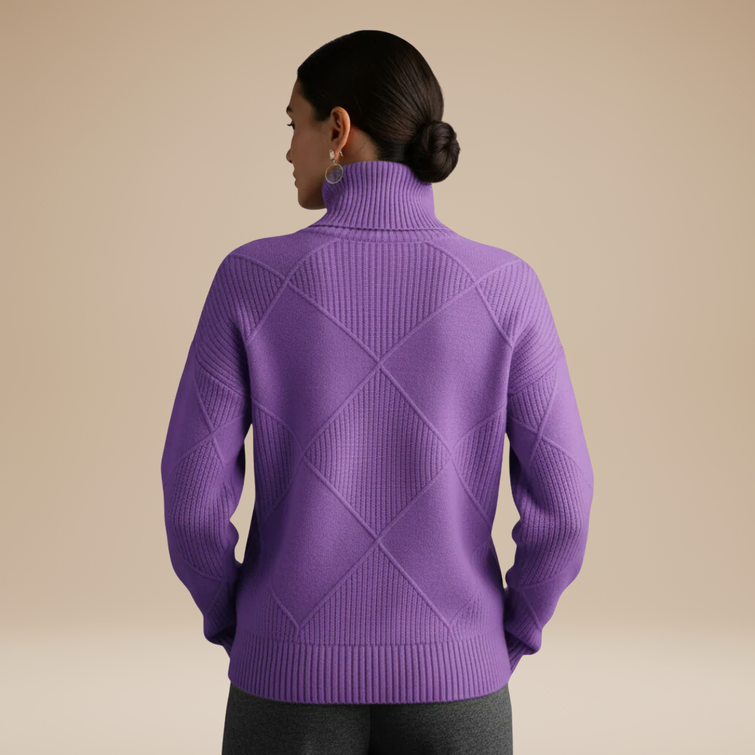 Beatrice | Turtleneck Sweater with Embossment