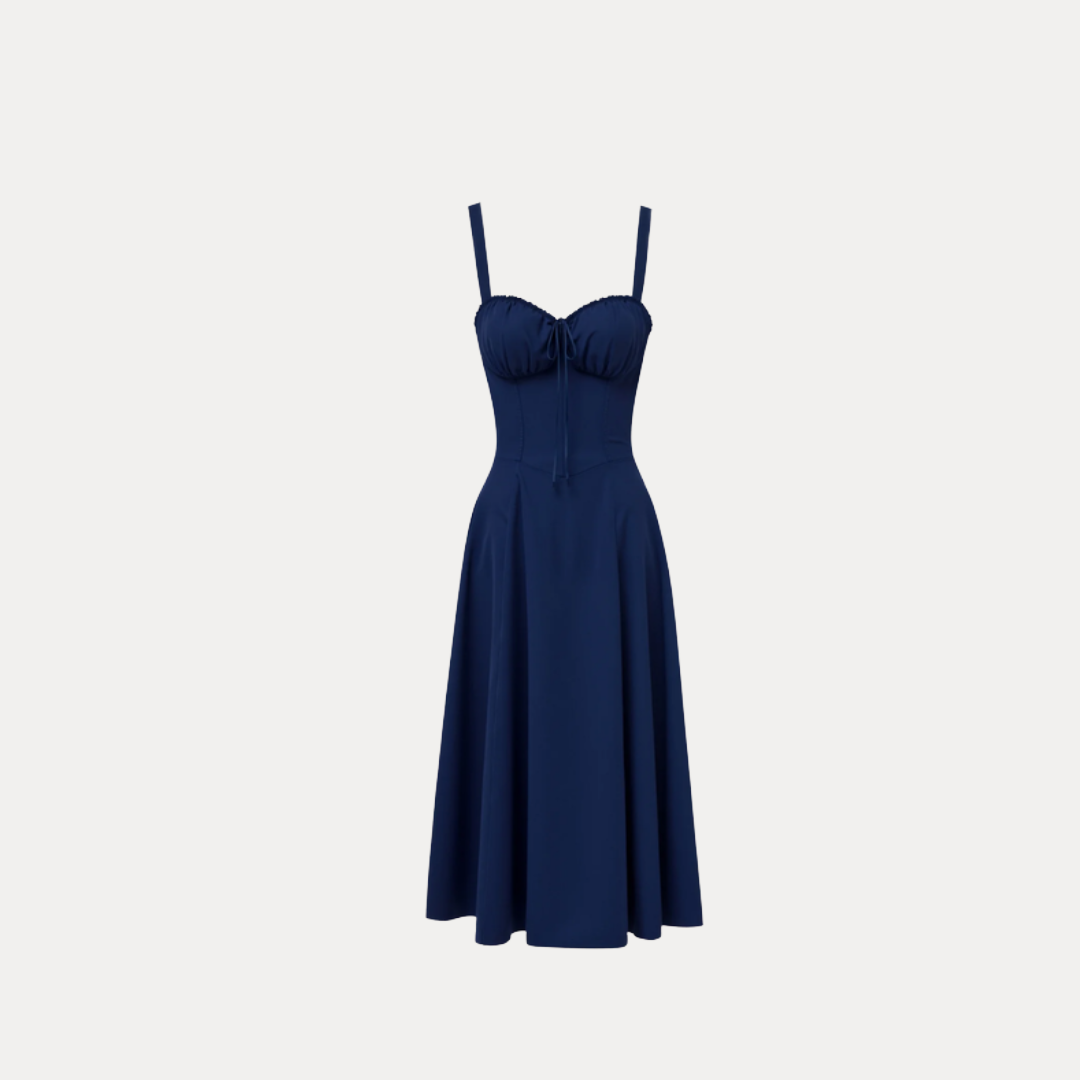 Lorenza | Abito Midi con Corpino Strutturato