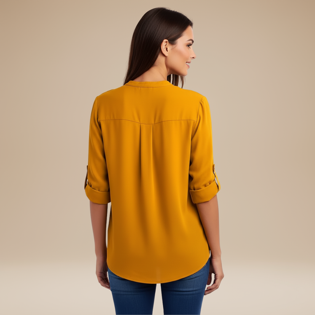 Elisa | Blusa Donna con Zip Frontale Moderna